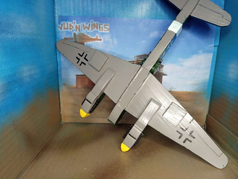 Handmade 1/48 scale, Messerschmitt Me-410 Hornet, wooden model.