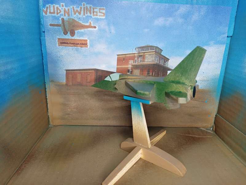 Handmade toon/egg Plane, Dassault Mirage F1AZ, wooden model.