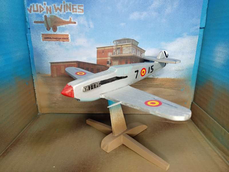 Handmade 1/48 scale, Hispano Ha-1112, wooden model.