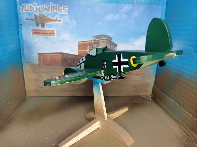 Handmade toon/egg Plane, Heinkel He-111, wooden model.