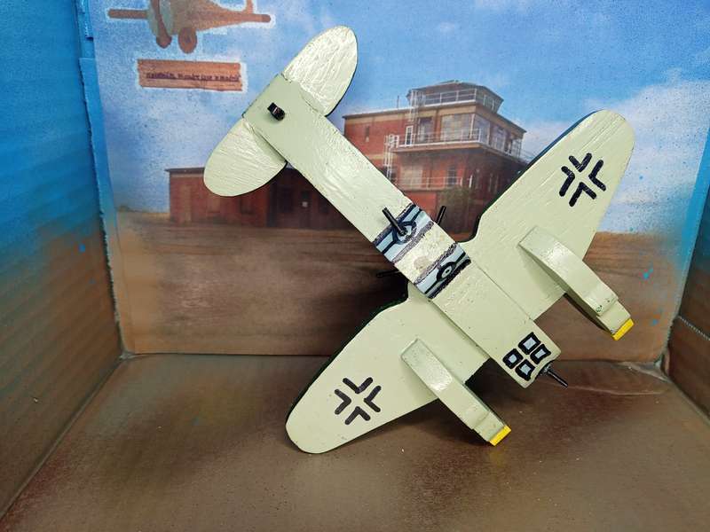 Handmade toon/egg Plane, Heinkel He-111, wooden model.