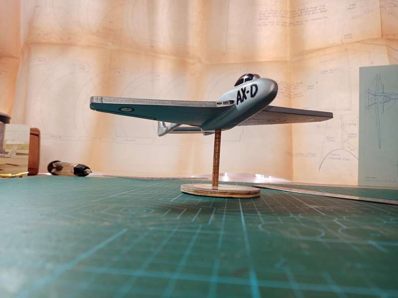 Handmade 1/48 scale, DeHavilland Vampire FB mk5, wooden model.