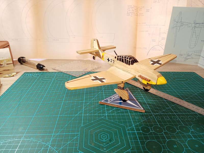 Handmade 1/48, Junkers Ju-87d Stuka, wooden model