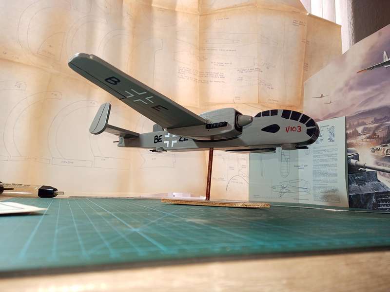 Handmade 1/48 scale, Junkers Ju-288, wooden model