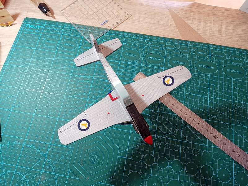 Handmade 1/48 scale, North American P-51d Mustang, wooden model