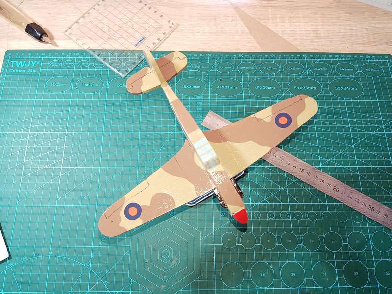 Handmade 1/48 scale, Hawker Hurricane IIB, wooden model.