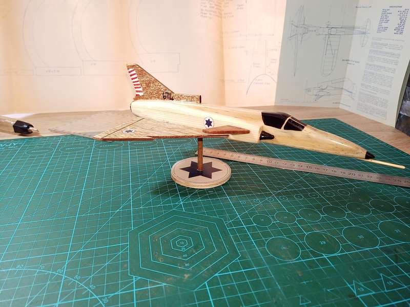 Handmade 1/48 scale IAI Kfir c2, wooden Model