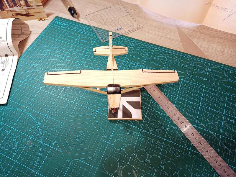 Handmade 1/48 scale, Cessna C172 Skyhawk, wooden model.