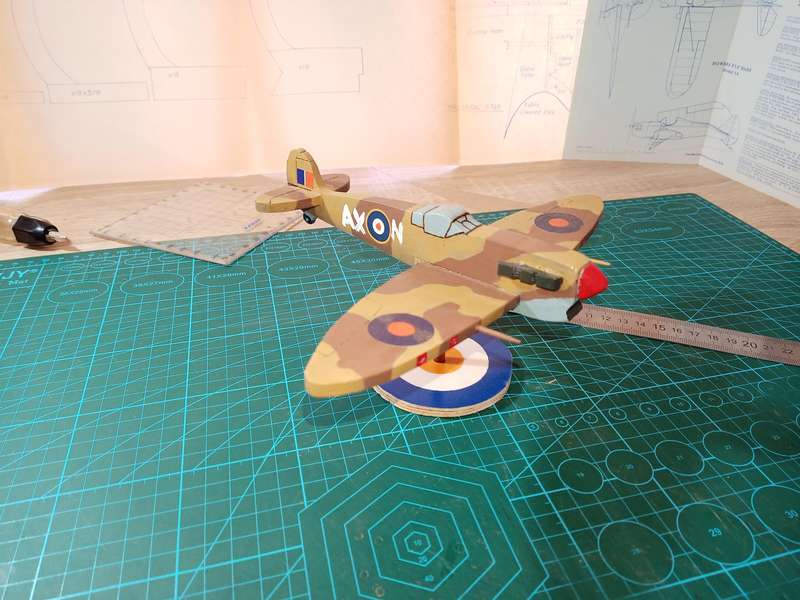 Handmade 1/48, Supermarine Spitfire VC, wooden model
