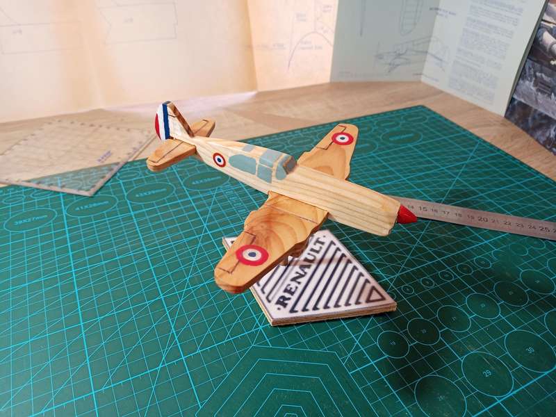 Handmade 1/48 scale, Caudron-Renault C.714 Cyclon, wooden model