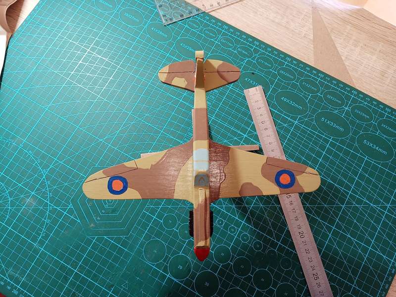 Handmade 1/48 scale, Curtiss P-40E Kittyhawk, wooden model.