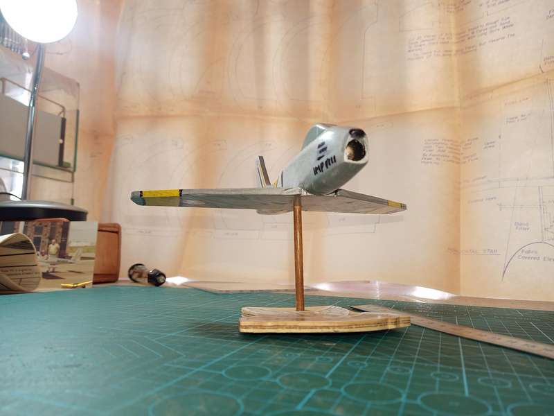 Handmade 1/48 scale, North American F-86 Sabre, wooden model.