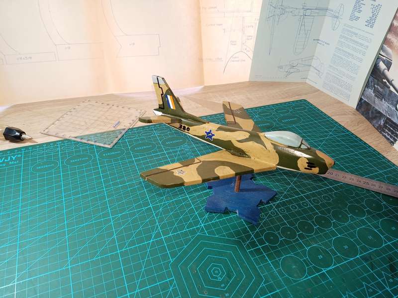 Handmade 1/48 scale, Canadair CL-13B Sabre 6, wooden model