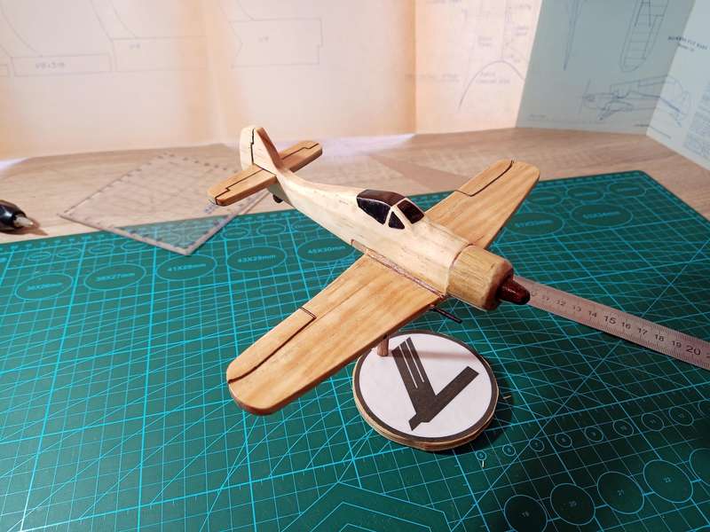 Handmade 1/48 scale, Focke-Wulf Fw-190 a, wooden model.