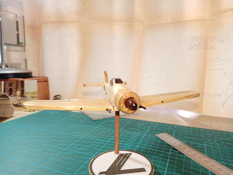 Handmade 1/48 scale, Focke-Wulf Fw-190 a, wooden model.