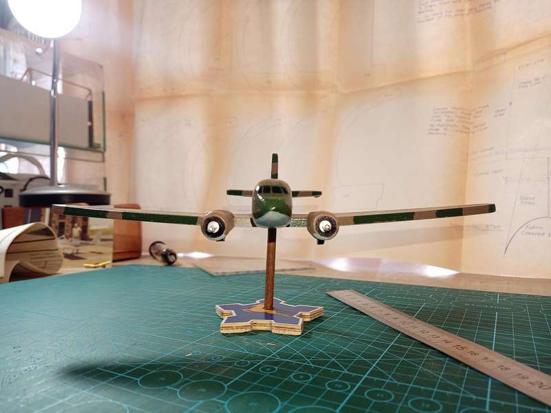 Handmade 1/100 scale, Douglas C-47 Dakota, wooden model