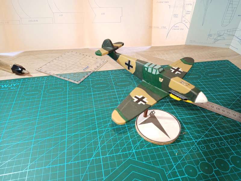 Handmade 1/48 scale, Messerschmitt Bf-109 g2, wooden model