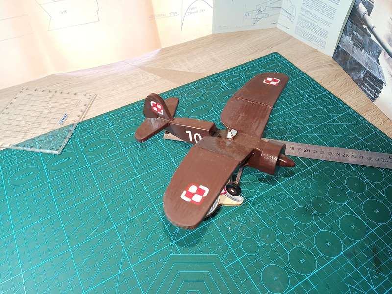 Handmade 1/48, PZL P.11c fighter, Wooden Model