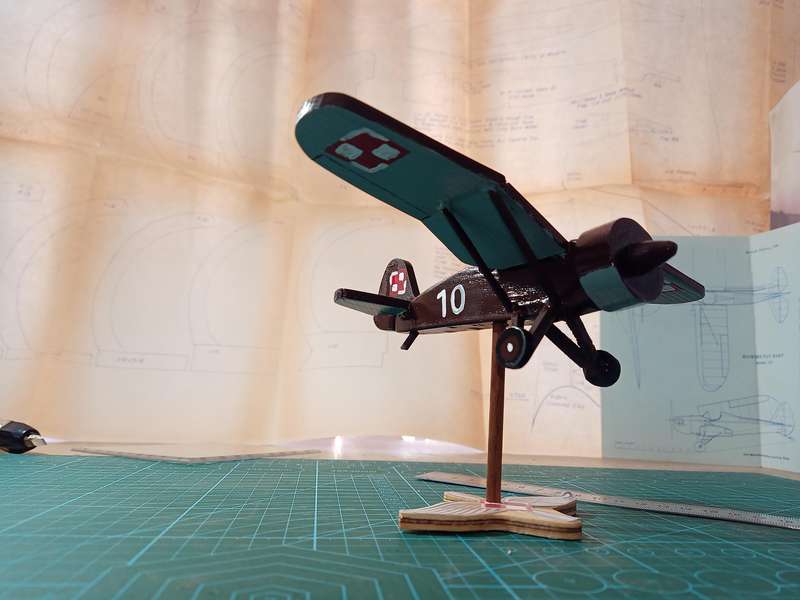 Handmade 1/48, PZL P.11c fighter, Wooden Model