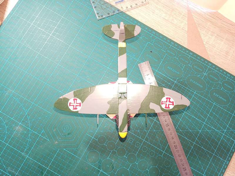 Handmade 1/48 scale, Supermarine Spitfire VC, wooden model.