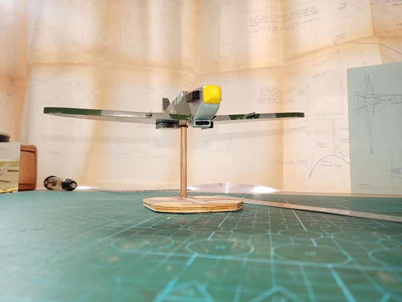 Handmade 1/48 scale, Supermarine Spitfire VC, wooden model.