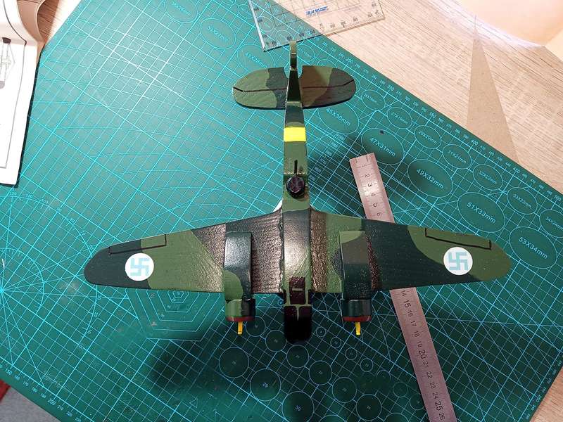 Handmade 1/48 scale, Bristol Blenheim MK1, wooden model. Finnish Air Force.