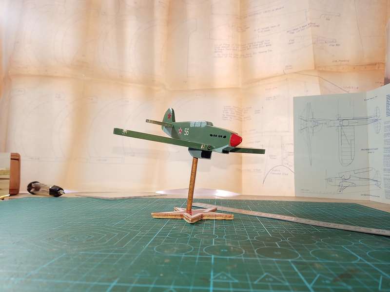 Handmade 1/48 scale, Yakovlev Yak 7a, wooden model.