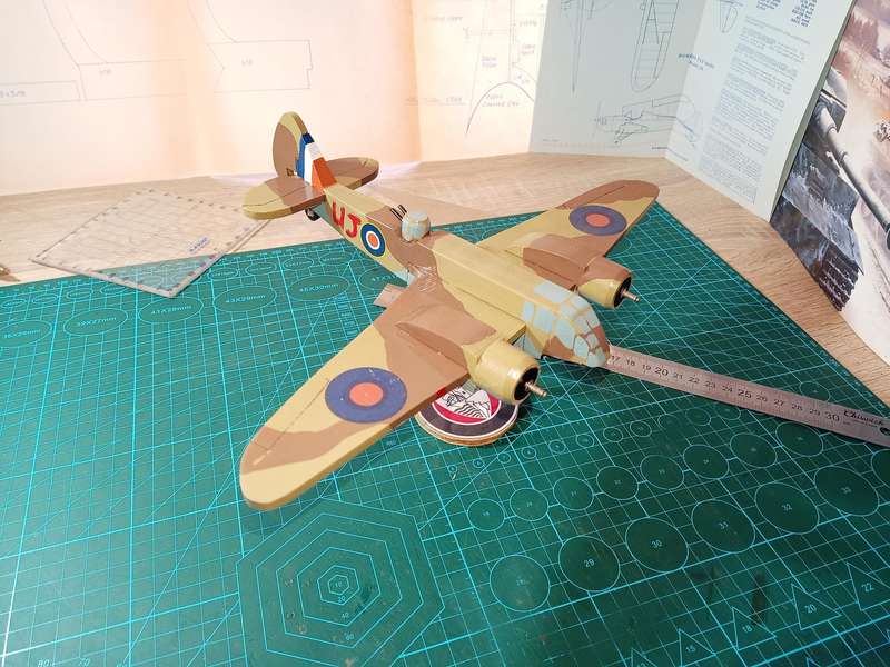 Handmade 1/48 scale, Bristol Blenheim MK1, wooden model. SAAF