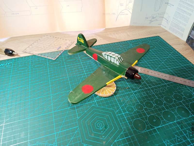 Handmade 1/48 scale, Mitsubishi A6M Zero, wooden model.