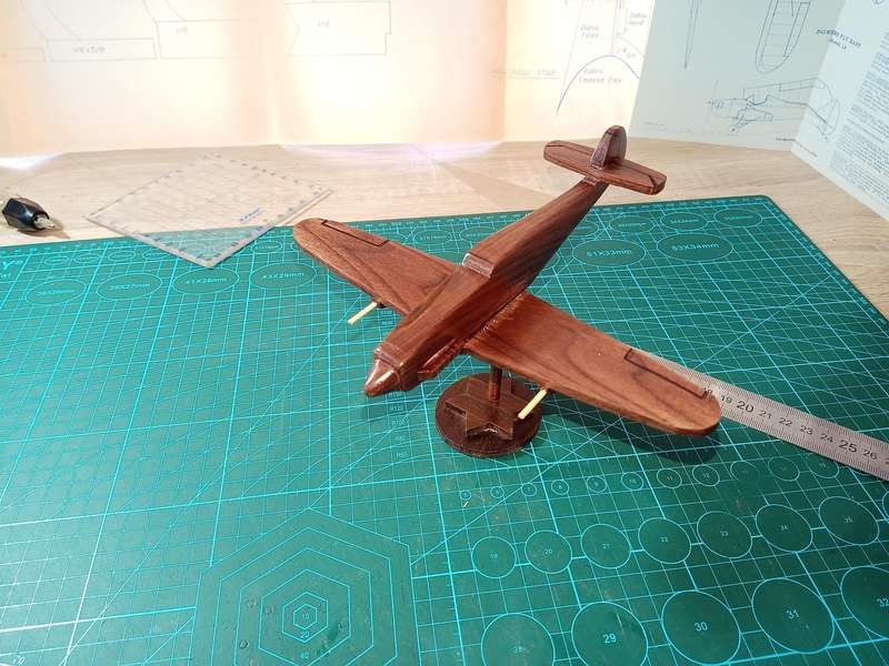 Handmade 1/48 scale, Avia S-199 Mezek, solid american walnut, wooden Model