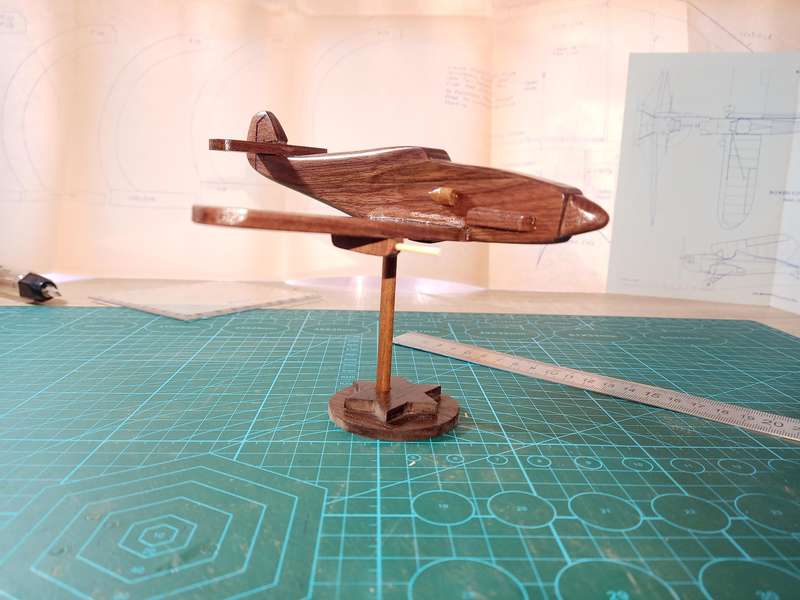 Handmade 1/48 scale, Avia S-199 Mezek, solid american walnut, wooden Model