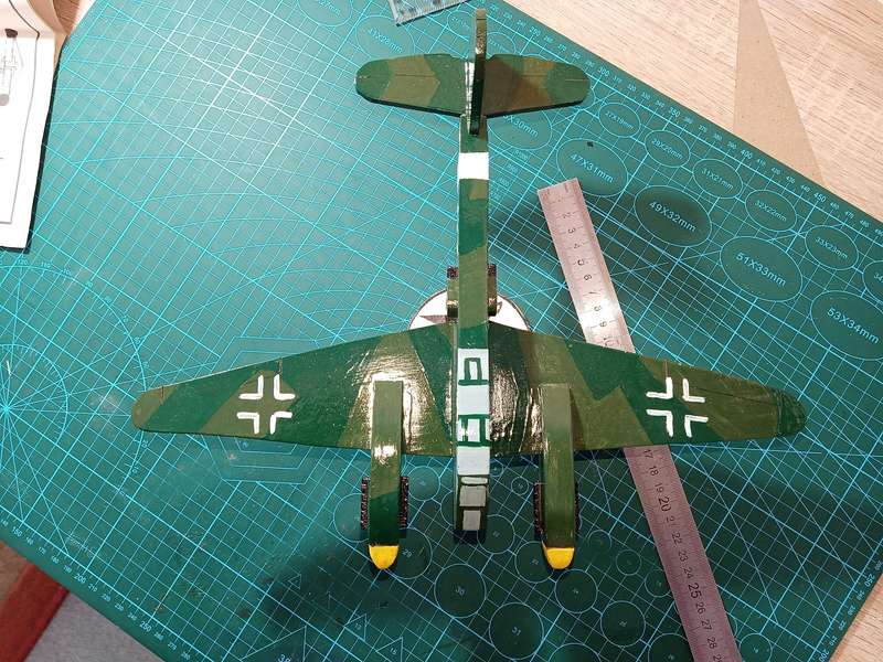 Handmade 1/48 scale, Messerschmitt Me-410 Hornet, wooden model.