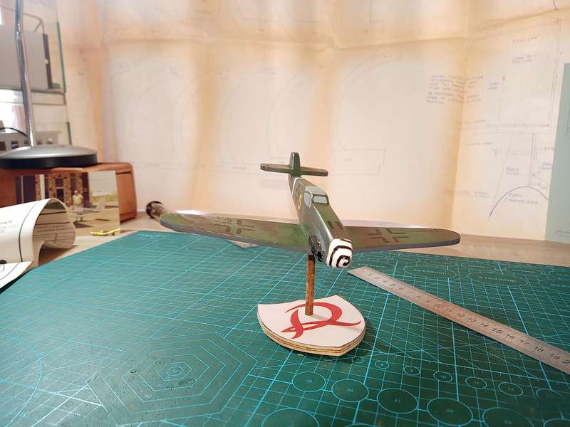 Handmade 1/48 scale, Messerschmitt Bf-109 k4, wooden model