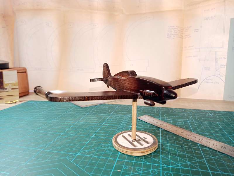 Handmade 1/48 scale, Macchi MC.205 Veltro, wooden model.
