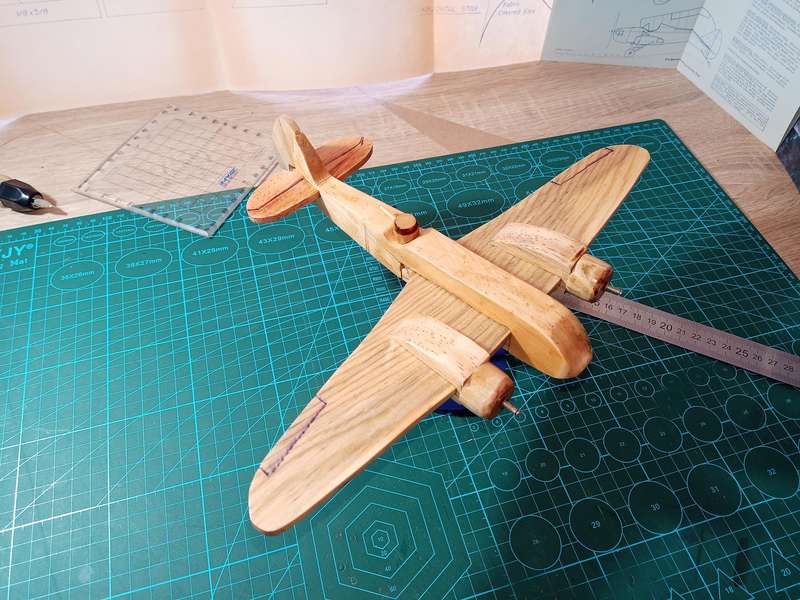 Handmade 1/48 scale, Bristol Blenheim MK1, wooden model.