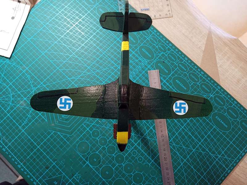 Handmade 1/48 scale, Hawker Hurricane mk1, Finnish Airforce wooden model.