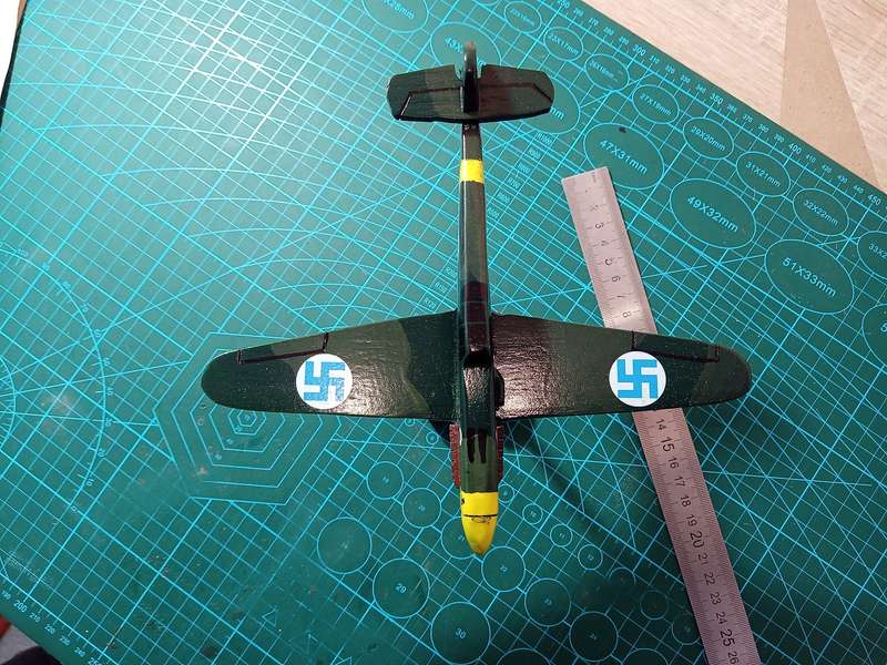 Handmade 1/48 scale, Messerschmitt Bf-109 g2, Finnish Air Force, wooden model