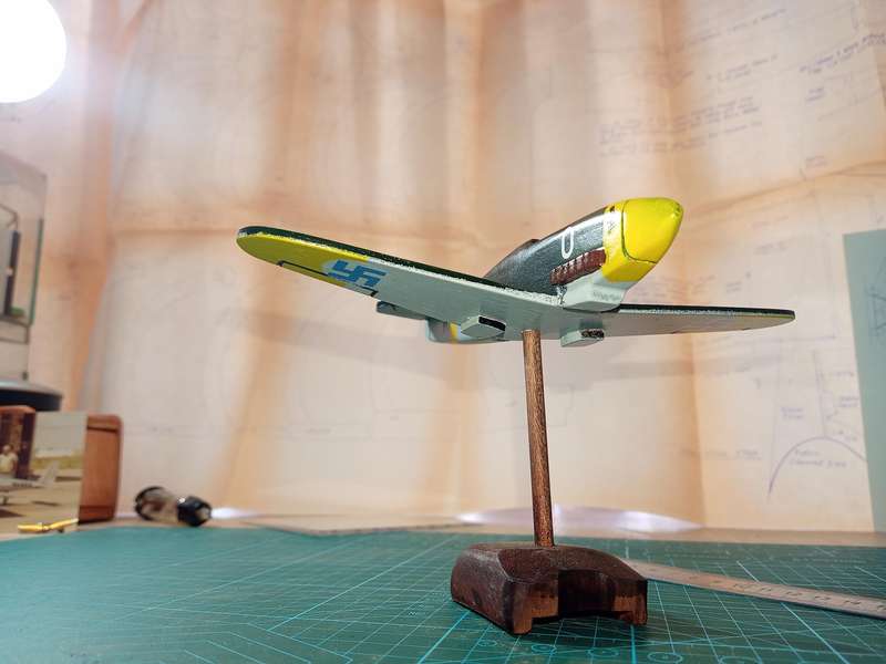 Handmade 1/48 scale, Messerschmitt Bf-109 g2, Finnish Air Force, wooden model