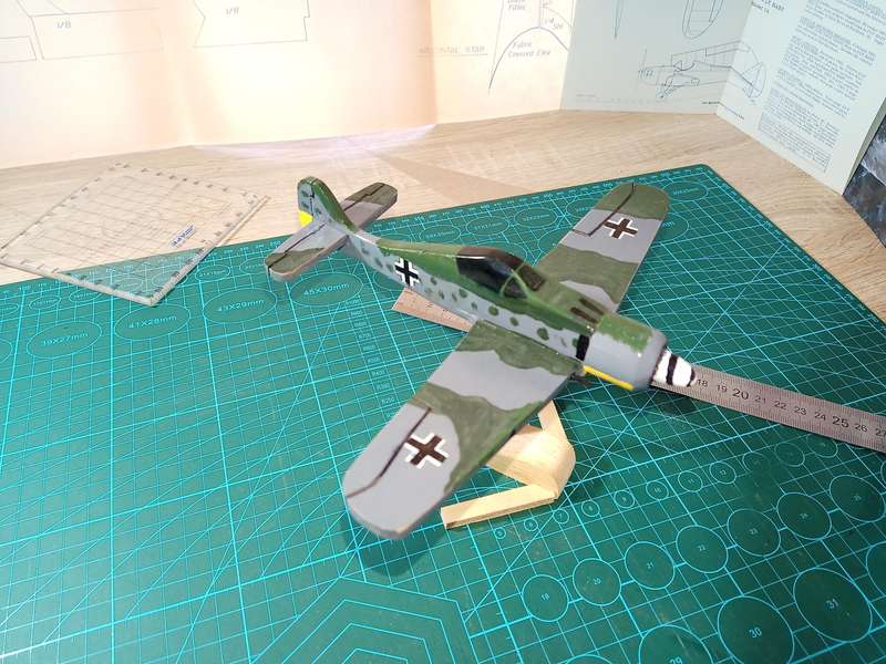 Handmade 1/48 scale, Focke-Wulf Fw-190 a, wooden model.