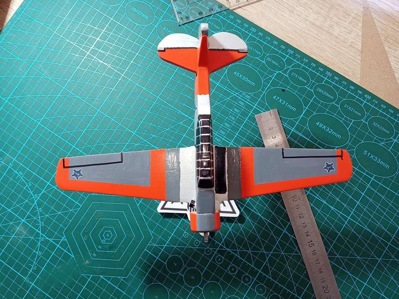 Handmade 1/48 scale, North American T-6 Harvard, wooden model. SAAF