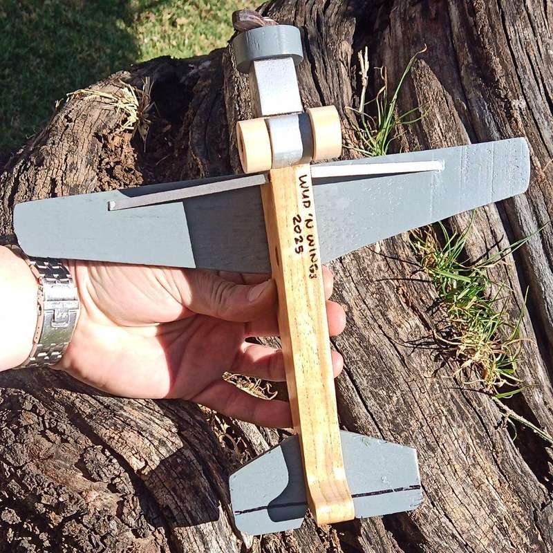 Berti Vintage style wooden toy aeroplane