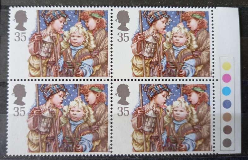 Britain 1994 Christmas FDC + 5 MNH blocks of 4