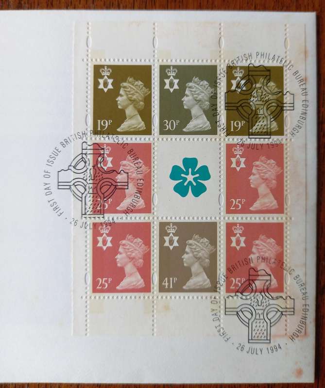 Britain 1994 Northern Ireland FDC + unused Book of Stamps