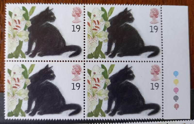 Britain 1995 Cats FDC + 5 MNH blocks of 4