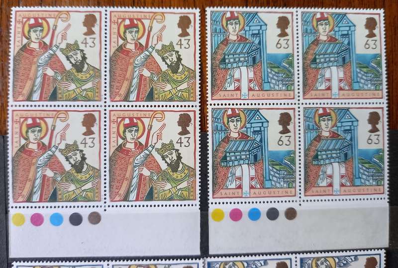 Britain 1997 St Augustine & St Columba Missions of Faith FDC + 4 blocks of 4 MNH