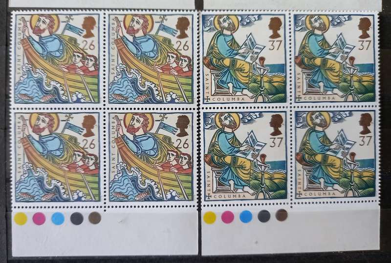 Britain 1997 St Augustine & St Columba Missions of Faith FDC + 4 blocks of 4 MNH
