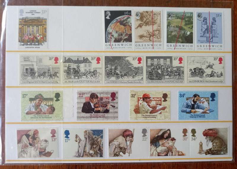 Britain 1984 full set of 36 MNH stamps, sealed CV$40