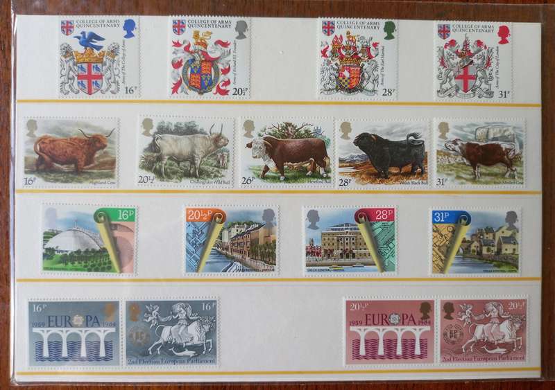 Britain 1984 full set of 36 MNH stamps, sealed CV$40