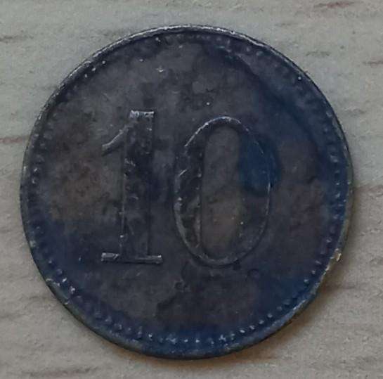 Vintage Clown 10 Cent overstamped 833 token