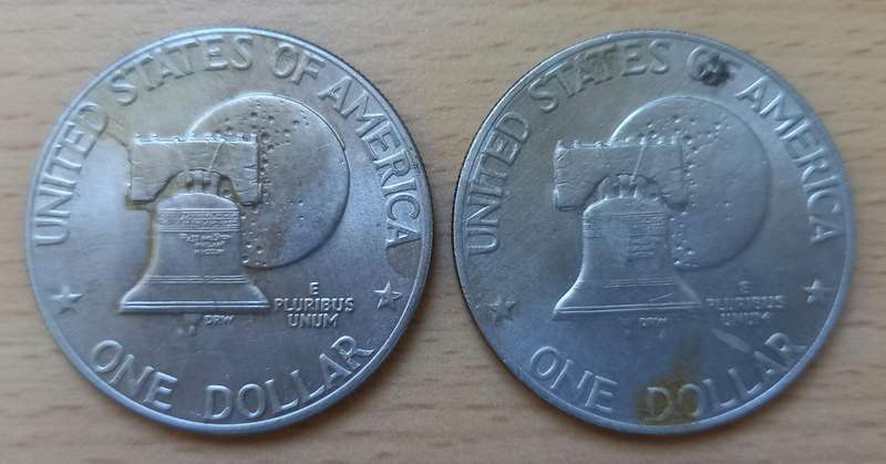 USA Eisenhower dollar 1976 (x2) Type 2